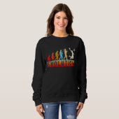 Retro Evolution Basketball Spieler Basketball Fans Sweatshirt (Vorne ganz)