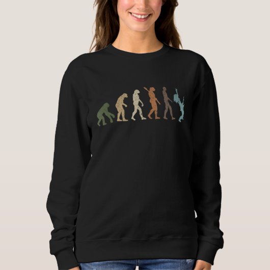 Retro-Evolution der elektrischen Gitarre eines Men Sweatshirt (Vorderseite)