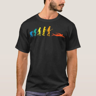 Retro Evolution für Schwimmer Sommer T-Shirt