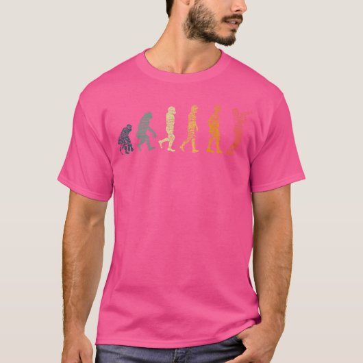 Retro Evolution Trumpeter Trumpet T-Shirt (Vorderseite)