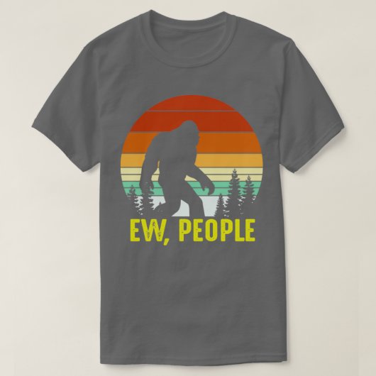 Retro Ew People Bigfoot Sasquatch Yeti T-Shirt (Design vorne)