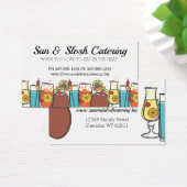 Retro exotische Getränke Party Catering Visitenkar (Schreibtisch)