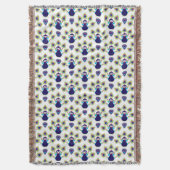 Retro exotischer Pfau Indiens Decke (Vorderseite Vertikal)