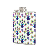 Retro exotischer Pfau Indiens Flachmann (Links)