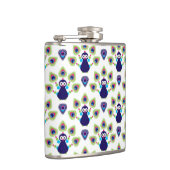 Retro exotischer Pfau Indiens Flachmann (Rechts)