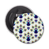 Retro exotischer Pfau Indiens Flaschenöffner (Vorderseite)