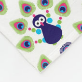 Retro exotischer Pfau Indiens Fleecedecke (Ecke)