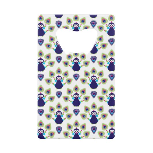 Retro exotischer Pfau Indiens Geldbeutel Flaschenöffner (Vorderseite)