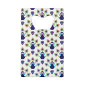 Retro exotischer Pfau Indiens Geldbeutel Flaschenöffner (Rückseite)