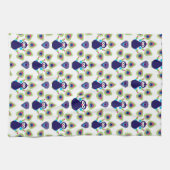 Retro exotischer Pfau Indiens Geschirrtuch (Horizontal)