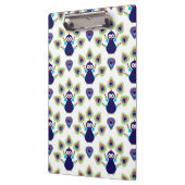 Retro exotischer Pfau Indiens Klemmbrett (Links)