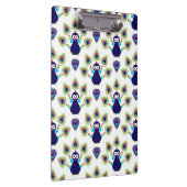 Retro exotischer Pfau Indiens Klemmbrett (Rechts)