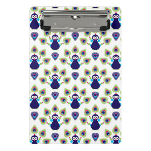 Retro exotischer Pfau Indiens Mini Klemmbrett