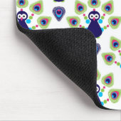 Retro exotischer Pfau Indiens Mousepad (Ecke)