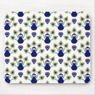 Retro exotischer Pfau Indiens Mousepad