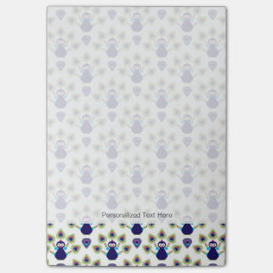 Retro exotischer Pfau Indiens Post-it Klebezettel