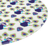 Retro exotischer Pfau Indiens Schneidebrett (Ecke)