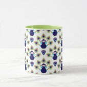Retro exotischer Pfau Indiens Tasse (Zentrum)