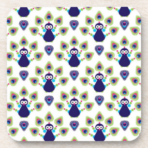 Retro exotischer Pfau Indiens Untersetzer