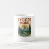 Retro "Explore More" Bergabenteuer Kaffeetasse (Mittel)