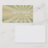 Retro Explosion - aquamarin Visitenkarte (Vorne/Hinten)