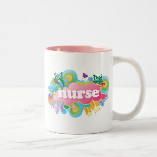 Retro Explosion KRANKENSCHWESTER Geschenk Zweifarbige Tasse