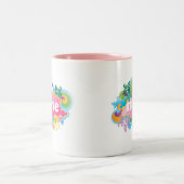 Retro Explosion KRANKENSCHWESTER Geschenk Zweifarbige Tasse (Mittel)