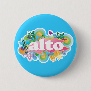 Retro Explosions-Alt-Sänger-Chor-Geschenk Button