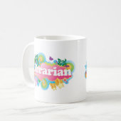 Retro Explosions-buntes Bibliothekar-Geschenk Kaffeetasse (Vorderseite Links)