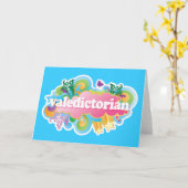 Retro Explosionvaledictorian-Abschluss-Geschenk Karte (Gelbe Blume)
