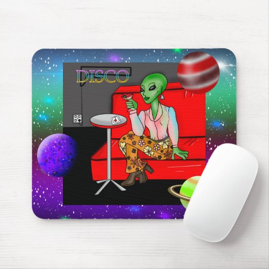 Retro Extraterrestrial in der Disco Lounge aus den Mousepad (Mit Mouse)