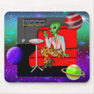 Retro Extraterrestrial in der Disco Lounge aus den Mousepad