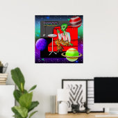 Retro Extraterrestrial in der Disco Lounge aus den Poster (Heimbüro)