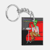 Retro Extraterrestrial in der Disco Lounge aus den Schlüsselanhänger (Vorderseite links)