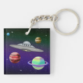 Retro Extraterrestrial in der Disco Lounge aus den Schlüsselanhänger (Rückseite)