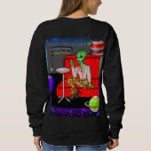 Retro Extraterrestrial in der Disco Lounge aus den Sweatshirt (Rückseite)