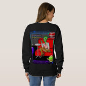 Retro Extraterrestrial in der Disco Lounge aus den Sweatshirt (Schwarz voll)