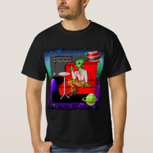 Retro Extraterrestrial in der Disco Lounge aus den T-Shirt