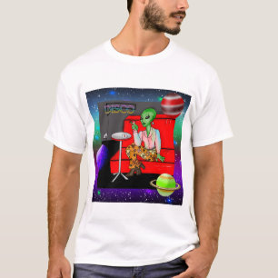 Retro Extraterrestrial in der Disco Lounge aus den T-Shirt