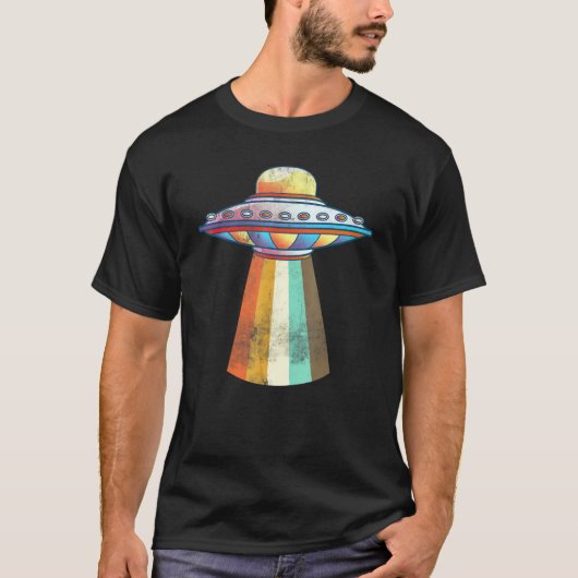 Retro Extraterrestrial Space Ufo Abduction Sci Fi T-Shirt (Vorderseite)