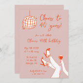 Retro Extravagante BIrthday Party-Einladung Einladung (Vorne/Hinten)