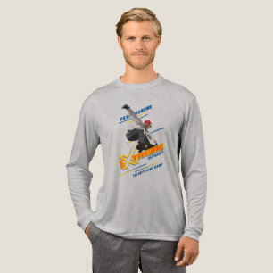 Retro-Extremsport-Skateboarder   Männer Langarm Tri-Blend Shirt