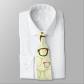 Retro Eyeglass Hipster Neck Tie Krawatte (Gebunden)