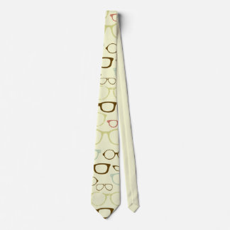 Retro Eyeglass Hipster Neck Tie Krawatte