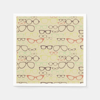 Retro Eyeglass Hipster Serviette