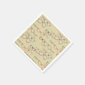 Retro Eyeglass Hipster Serviette (Ecke)