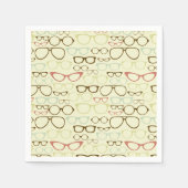 Retro Eyeglass Hipster Serviette (Vorderseite)
