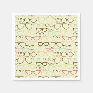 Retro Eyeglass Hipster Serviette