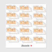 Retro Eyelashes Business Owner Clear Labels (Blatt)