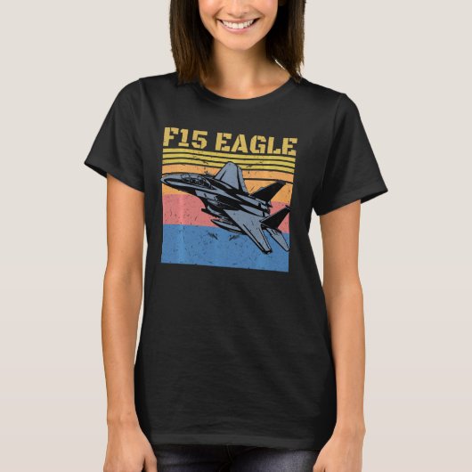 Retro F 15 Eagle Military Jet F15 Fighter Jet 4. T-Shirt (Vorderseite)